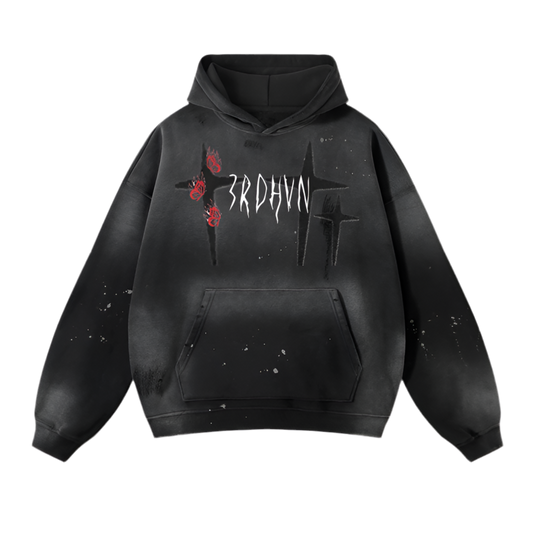 Distressed Logo Hoodie